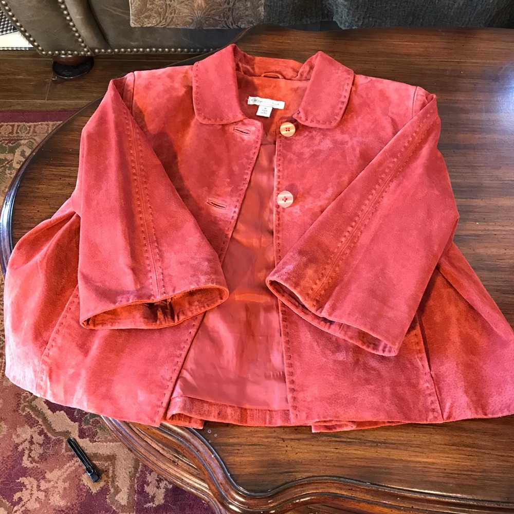 Coldwater Creek | New cropped suede swing coat | M