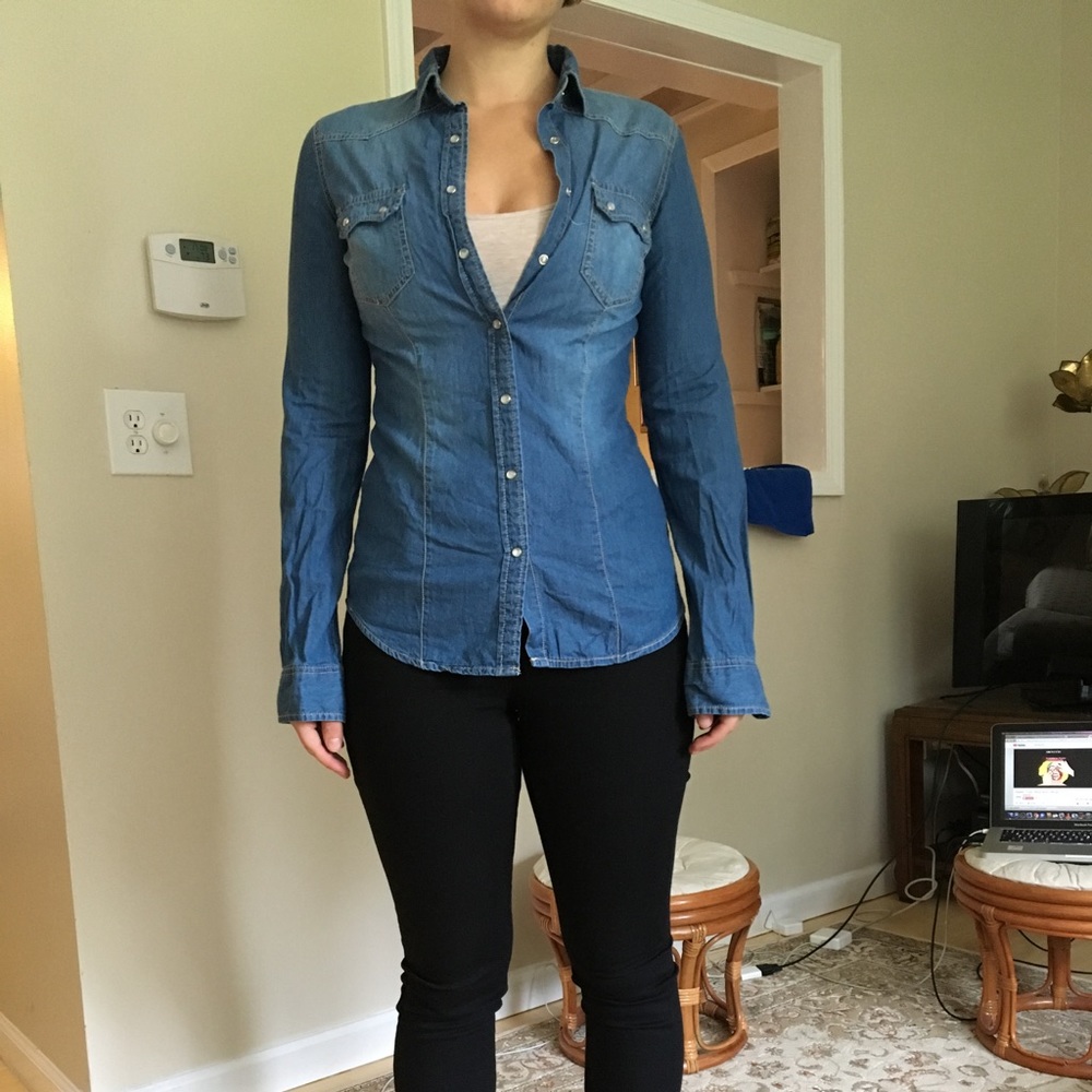 Denim button up shirt