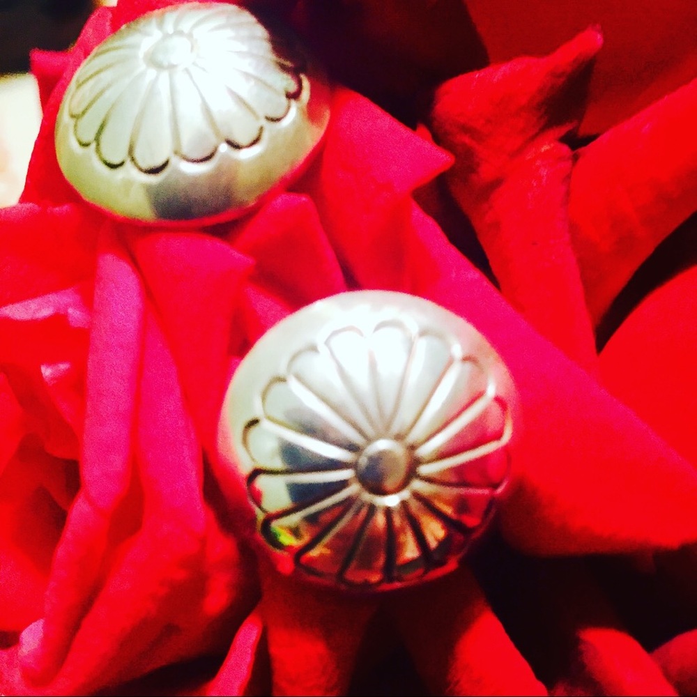 Navajo sterling silver concho studs