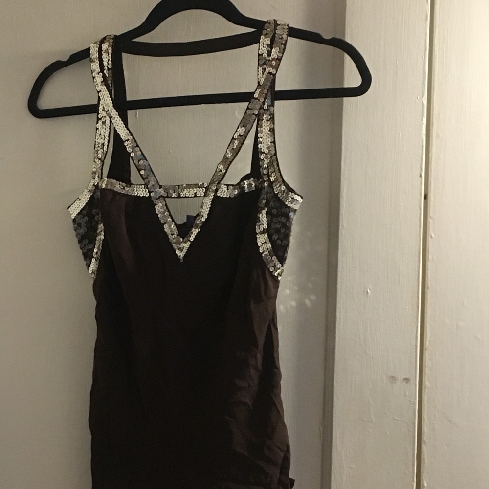 Gorgeous sequin and silk Emma & Sam top- small