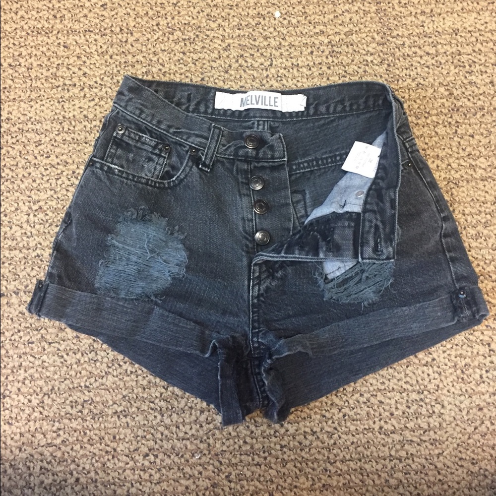 Black high waisted Brandy Melville shorts