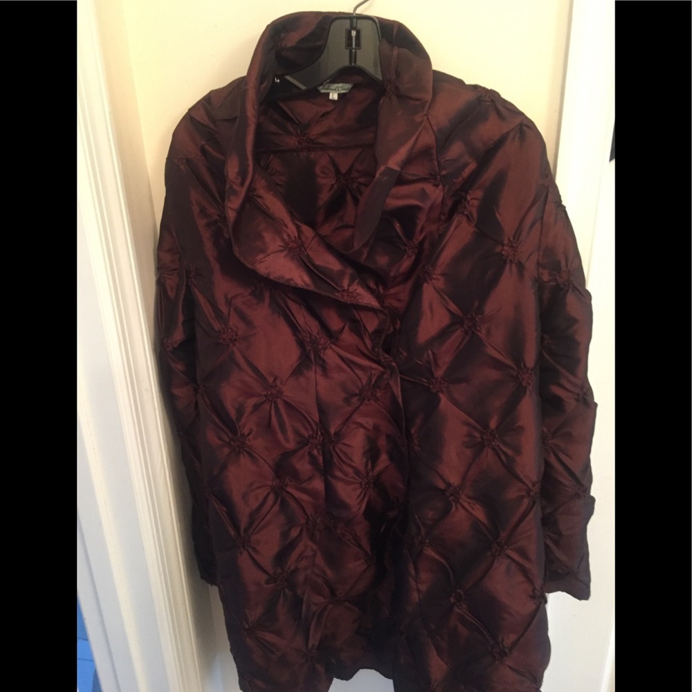 Redwood Court long burgundy jacket