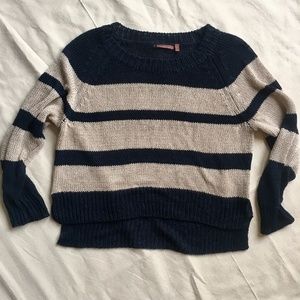 525 America Striped, Linen-Blend Knit Sweater, L