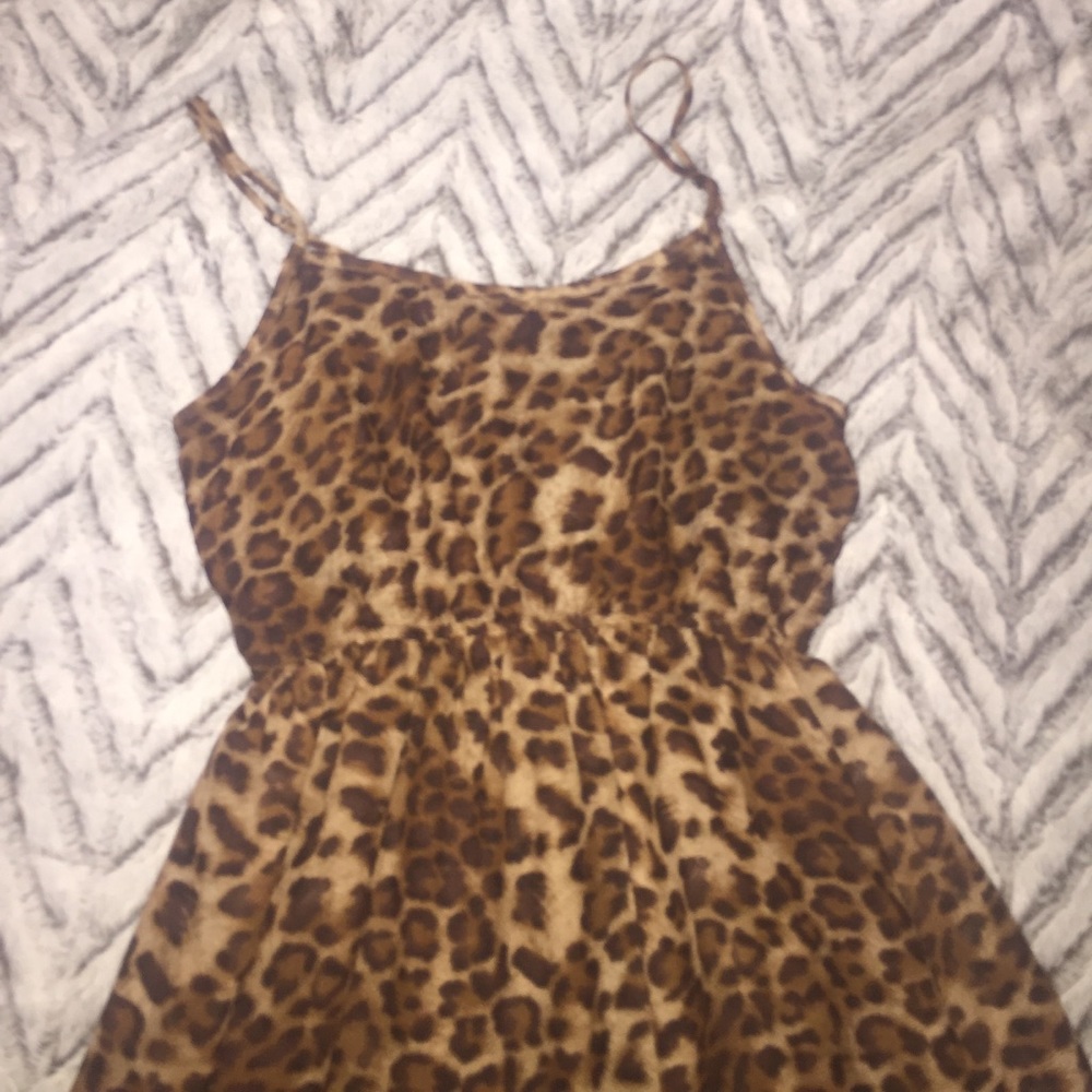 Cheetah print maxi dress