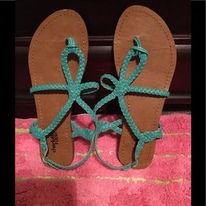 Blue/green sandals