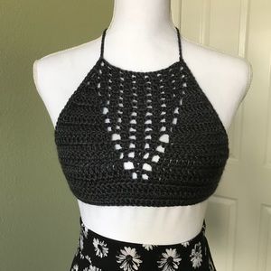 Handmade crochet top/swimsuit cover up