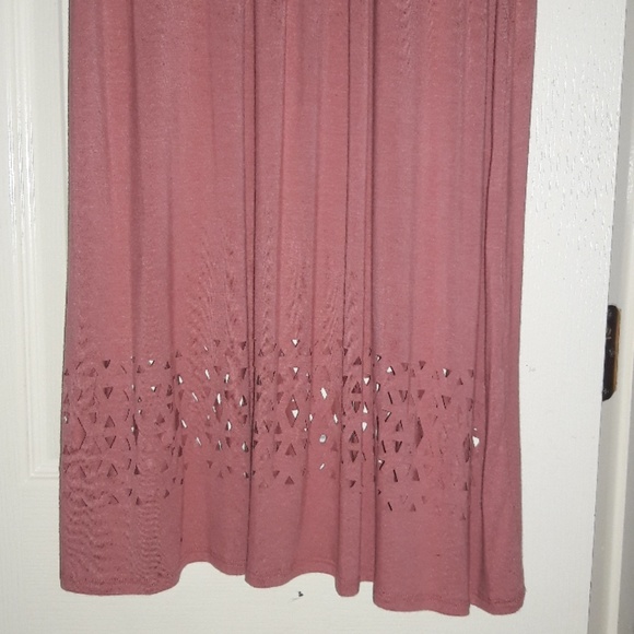 Maxi mauve dress with pockets - Picture 4 of 8