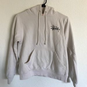 Cream Stussy Pullover Hoodie