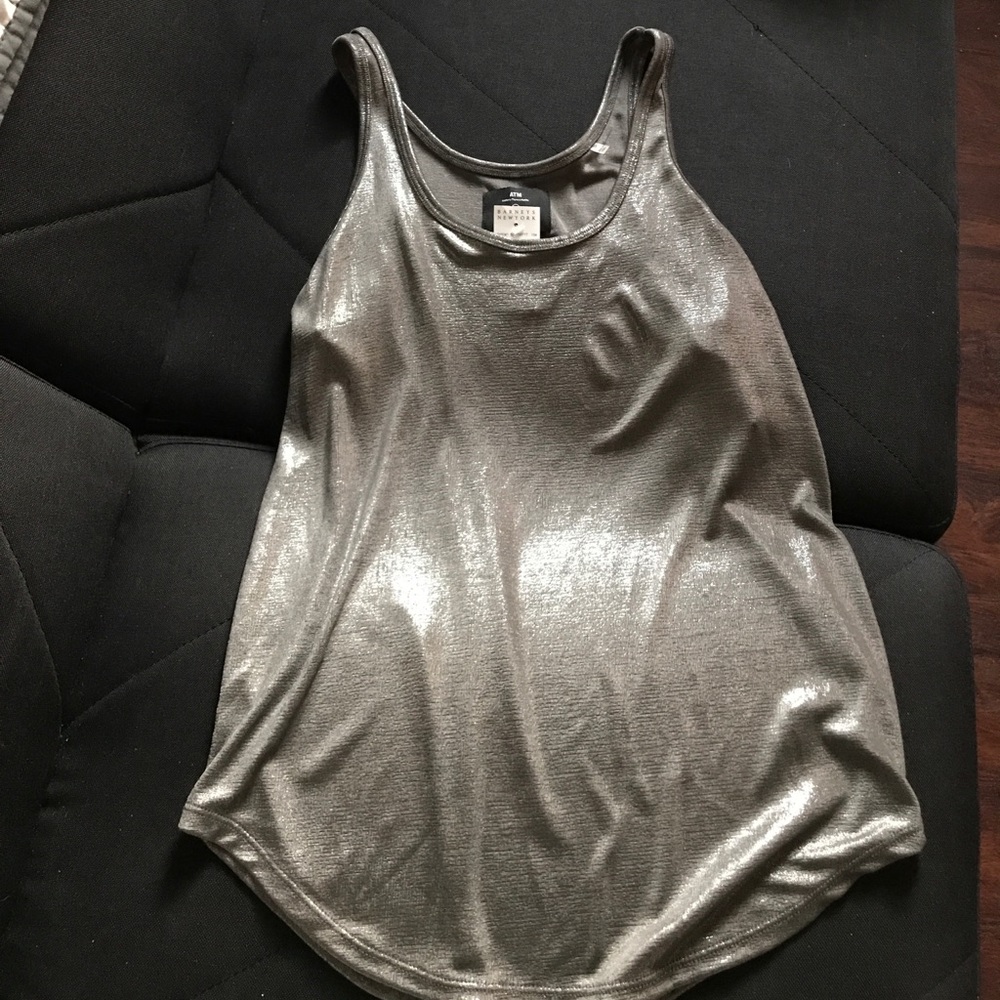 ATM- Metallic, Silver tank top