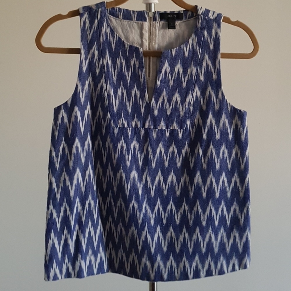 J. Crew Ikat Print Shell - Picture 3 of 5