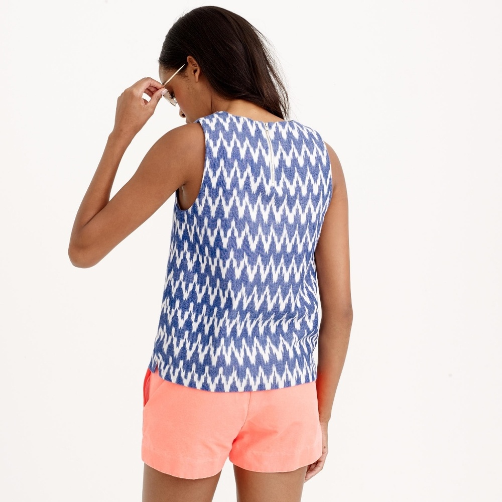 J. Crew Ikat Print Shell - Picture 2 of 5