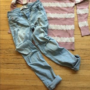 Distressed Hollister jeans