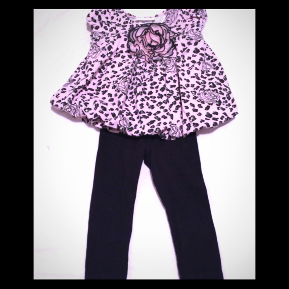 12m Bonnie Baby Rose Top w/ Leggings