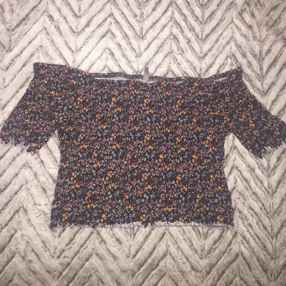 Floral Off the shoulder Crop top