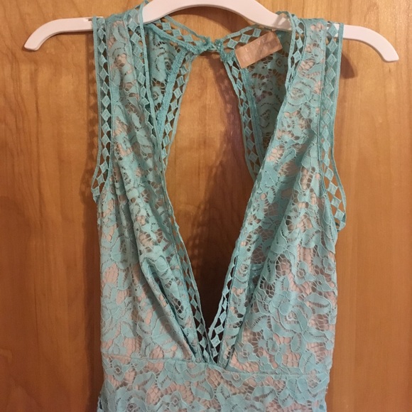 Asos Lace Maxi Plunge Dress - Picture 5 of 7