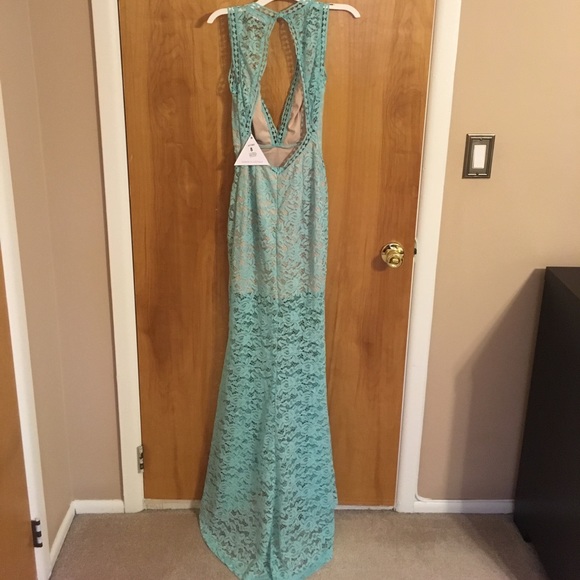 Asos Lace Maxi Plunge Dress - Picture 7 of 7