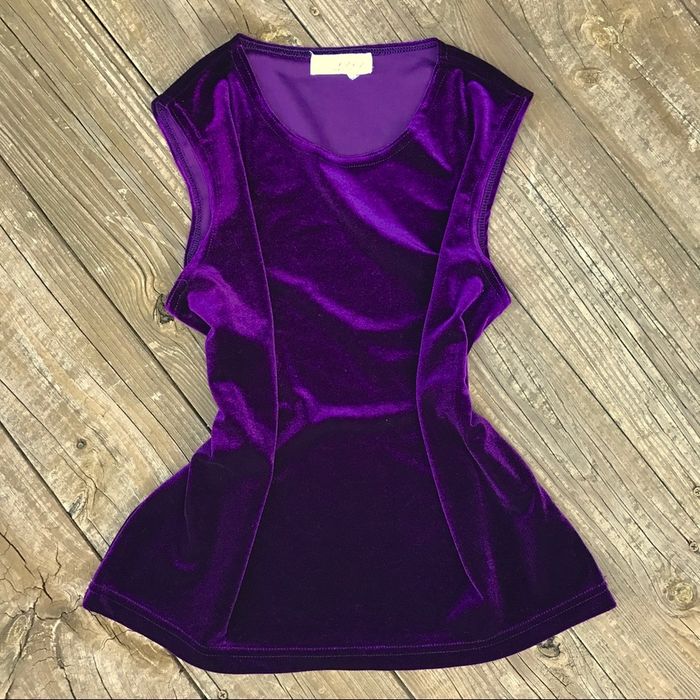 Lovely Velvet Plum Tank Top Shirt