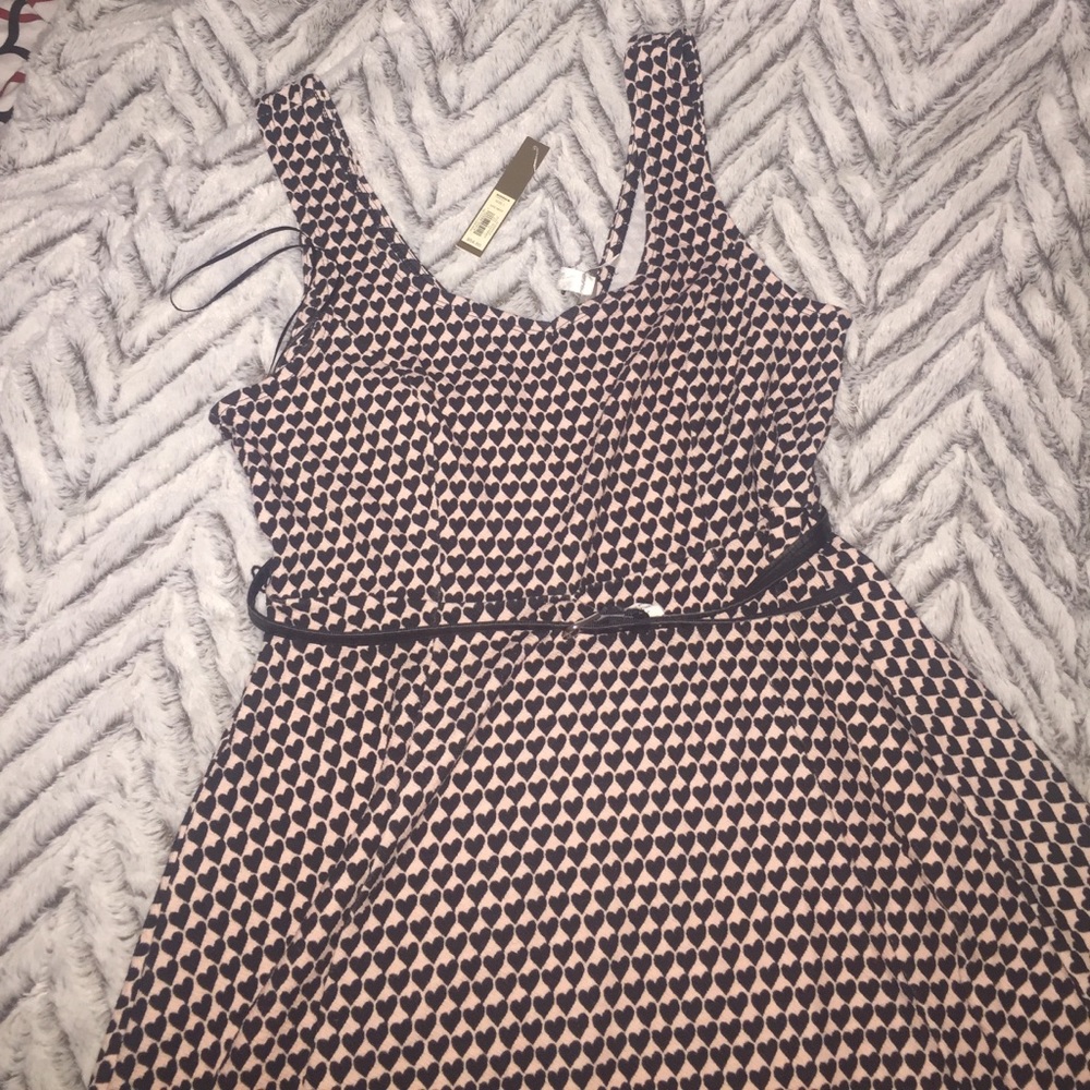 Black and Pink Heart Skater Dress