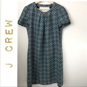 Women's Blue Swoop Dress in Latticework Medallion