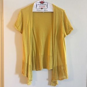 Short Sleeve Mustard Cardigan