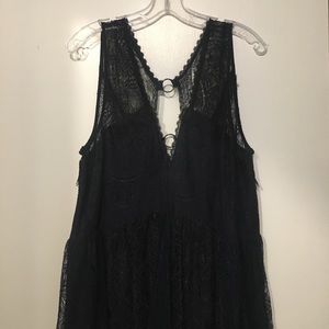 Free People Don’t You Dare Lace Mini Dress