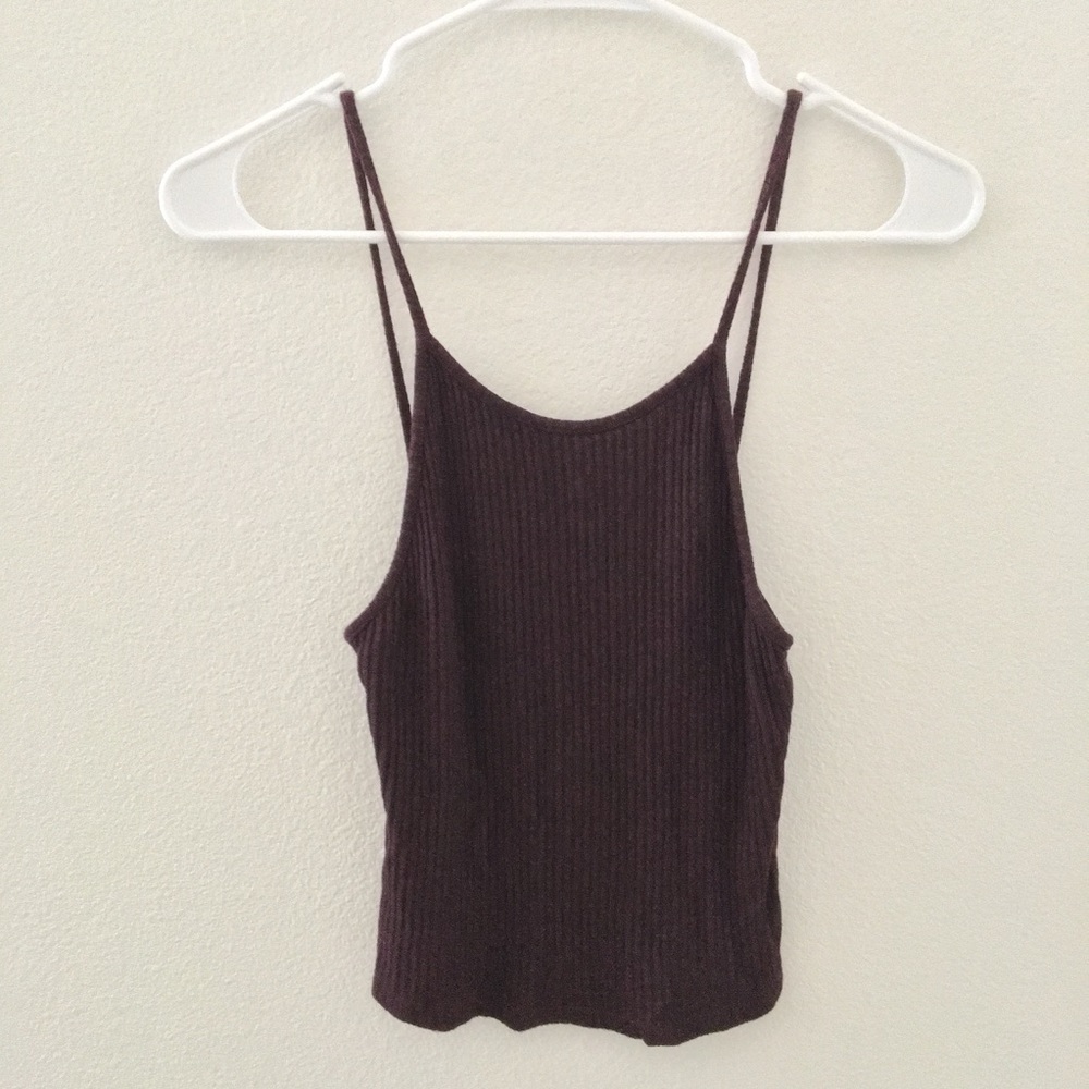 Brandy Melville Ribbed Maroon Tank Top