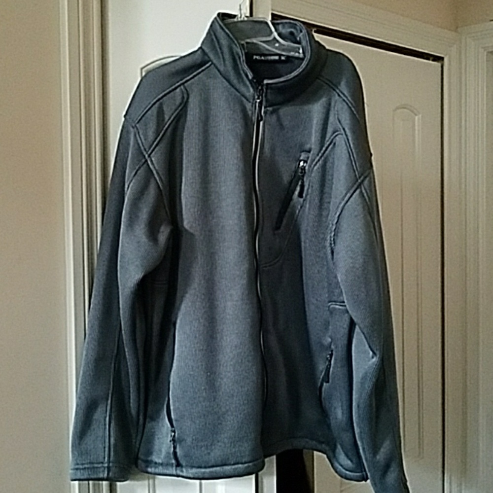 Men's XL full zip gray fleece jacket