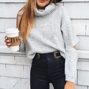 LF Grey Turtleneck Sweater