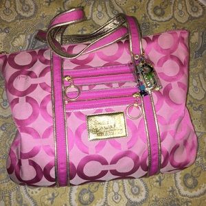 Coach Poppy, pink tote