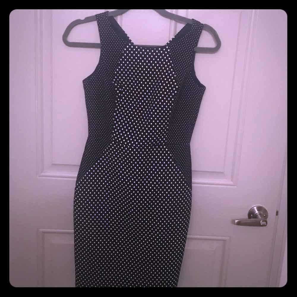 Navy Banana Republic Polka Dot Sheath -size 0