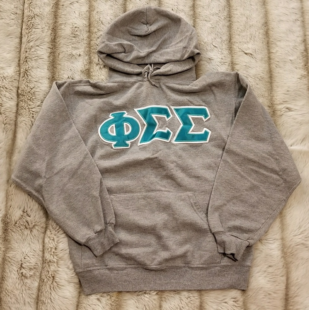 Grey Phi Sigma Sigma letter sweatshirt