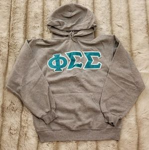 Grey Phi Sigma Sigma letter sweatshirt
