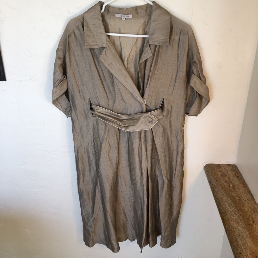 Taupe Linen Grace Sun Tunic or Dress Sz4