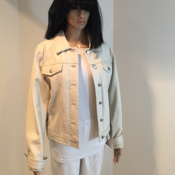 Leather Jean Jacket - Picture 1 of 5