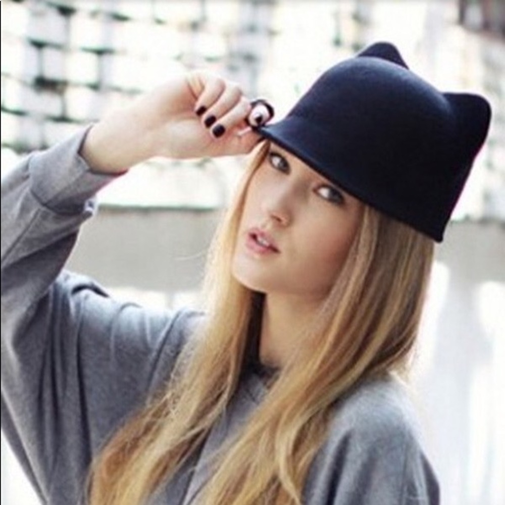 Cat ear winter hat