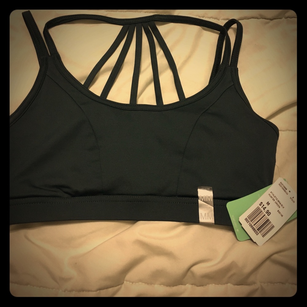 Hunter green sports bra / dark green sports bra