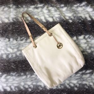 Authentic Beige Michael Kors Tote Bag