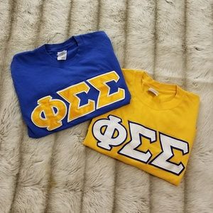 phi sigma sigma letter shirts