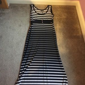 Navy and White Maxi Dress