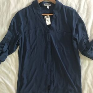 Express Portofino navy blouse