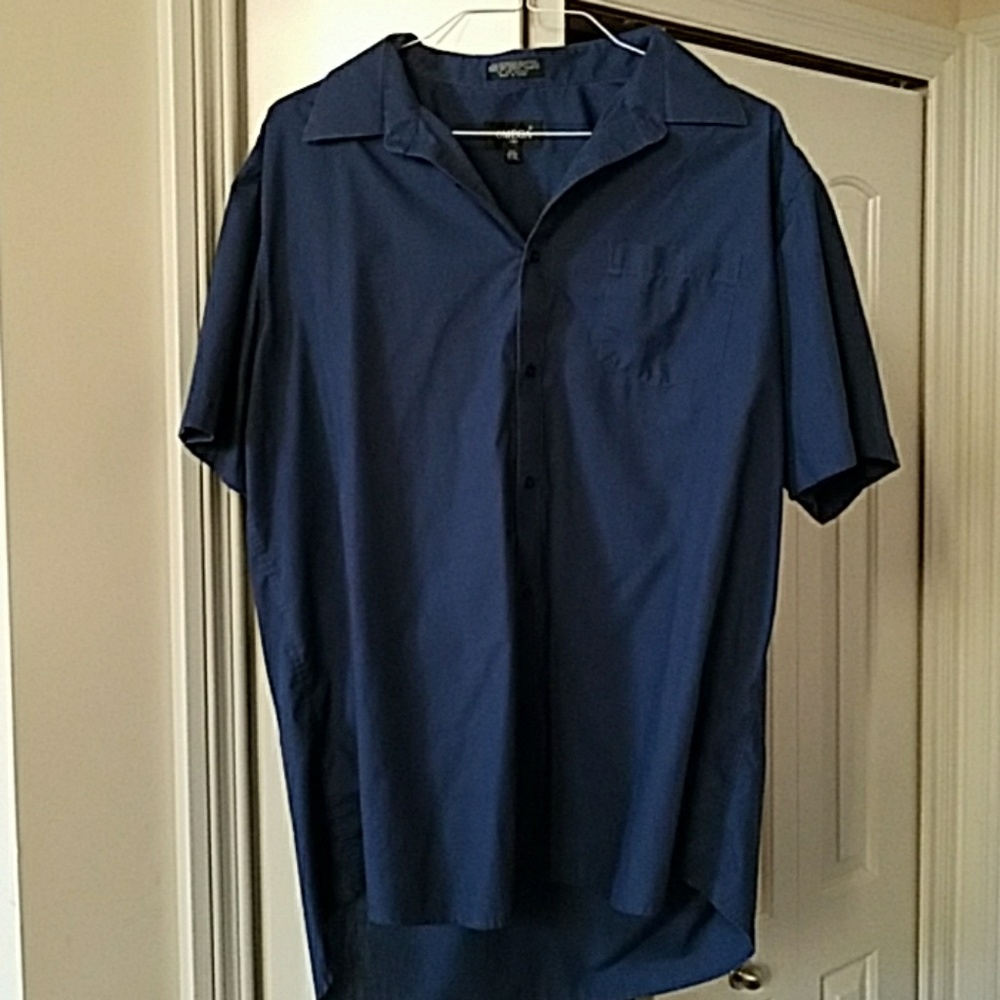 Men's s/s dress shirt Navy XXL (18-18.5 Neck)