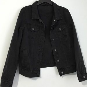 Black denim jacket