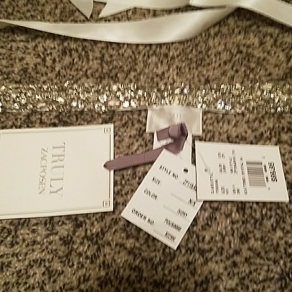 Truly Zac Posen Rhinestone Ivory Wedding Belt