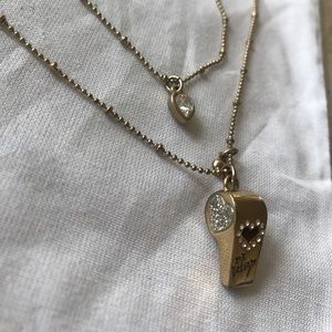 Vintage Betsey Johnson whistle Necklace