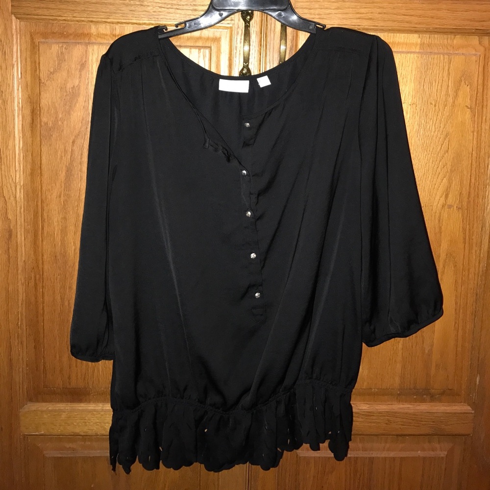 Black dressy top.