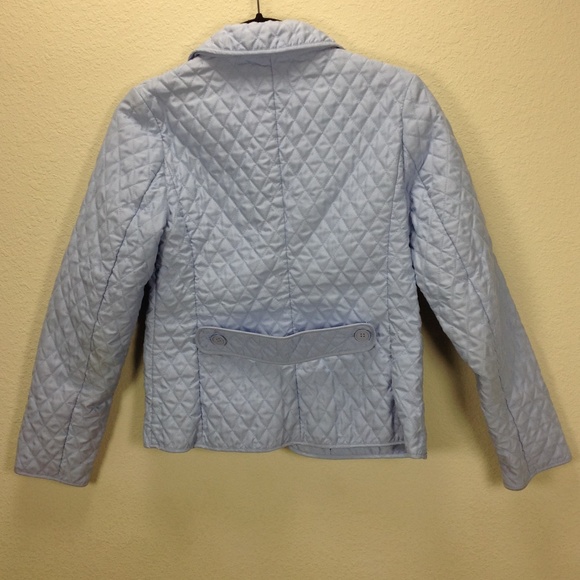 Loft Light Blue Quilted Fitted Jacket - Picture 5 of 5