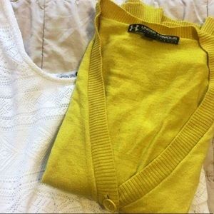 Under armour yellow cardigan
