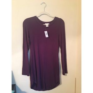 Super Soft Purple Long Sleeved Dress