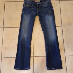 BKE Madison Buckle Distressed Boot Denim Jeans