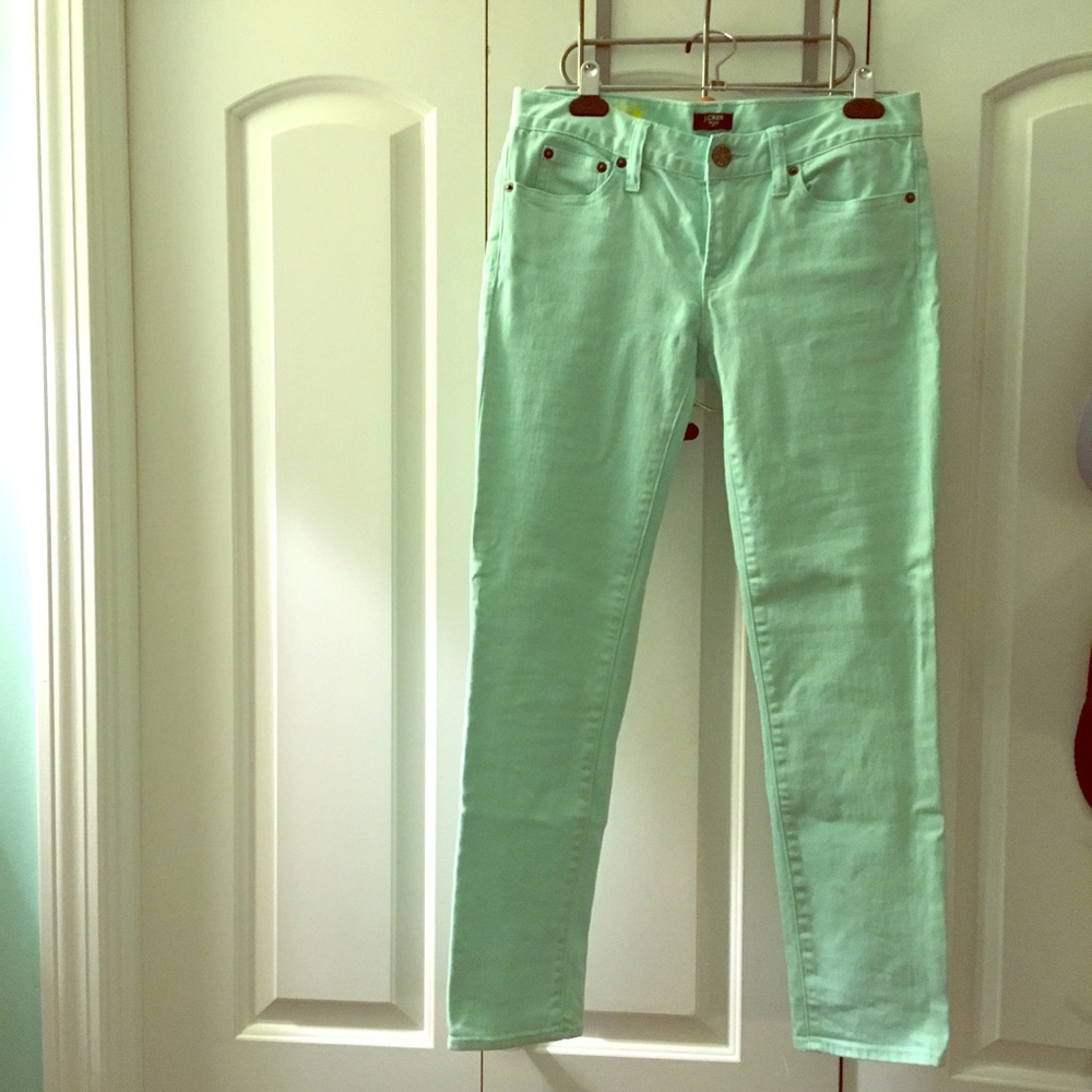 J crew mint toothpick jeans
